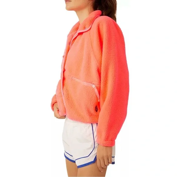 ⭐️NWOT Free People Hit the Slopes Fleece Jacket⭐️ - Picture 4 of 10